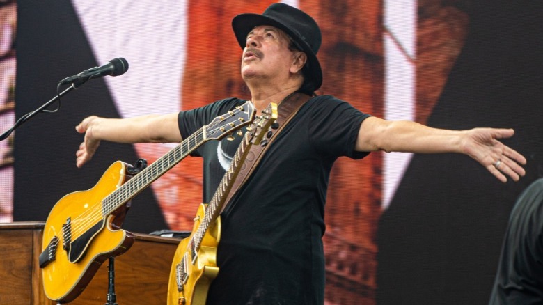 Carlos Santana performing live