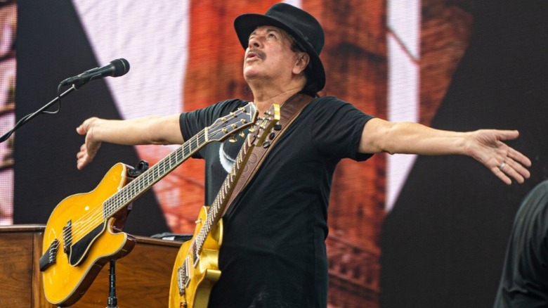 Carlos Santana performing live