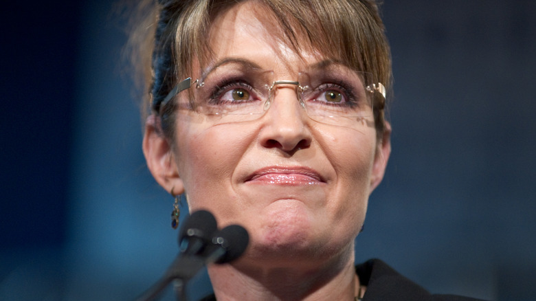 Sarah Palin giving a speech