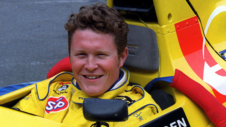 A young Scott Dixon behind the wheel