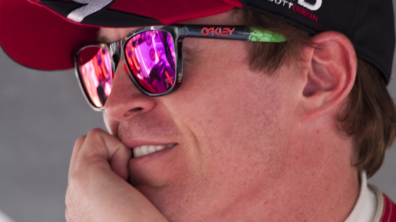 Scott Dixon in a moment of contemplation