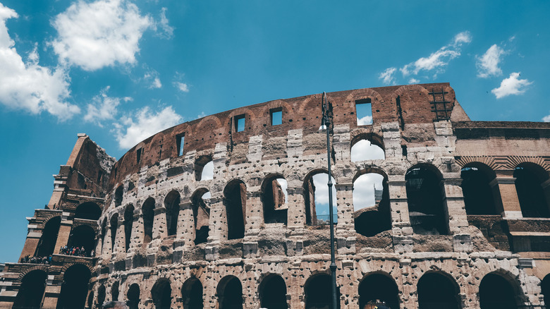 Roman Colosseum under blue sky