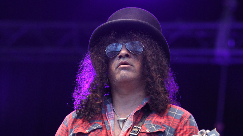 Slash in a red shirt