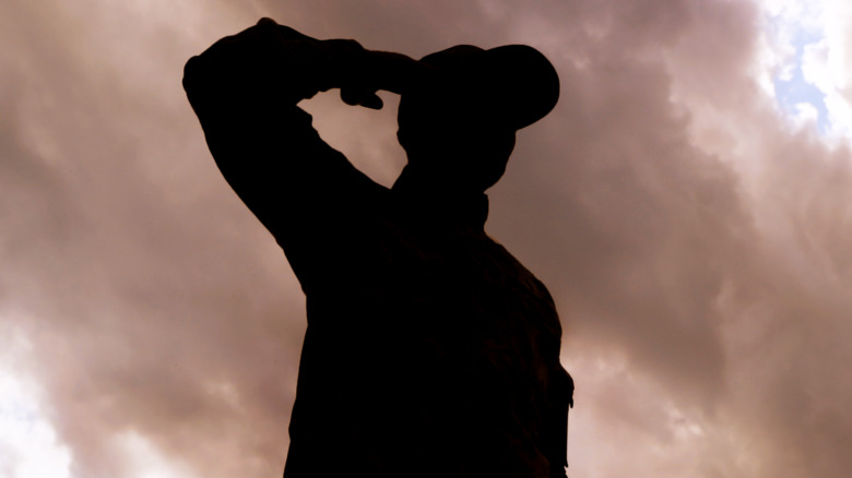 soldier saluting