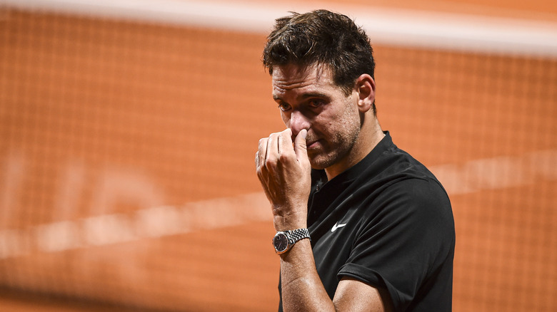 A tearful Juan Martin del Potro after his final match