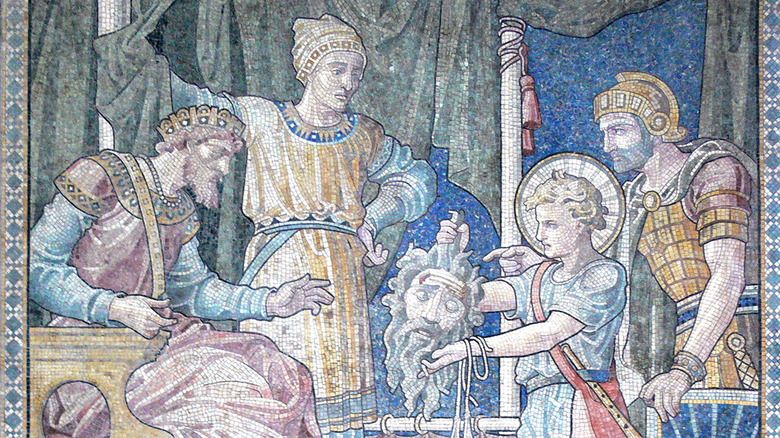 david brings saul the head of goliath