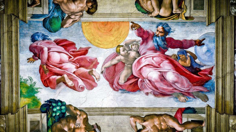 Creation of the Sun, Moon, and Planets, Michelangelo