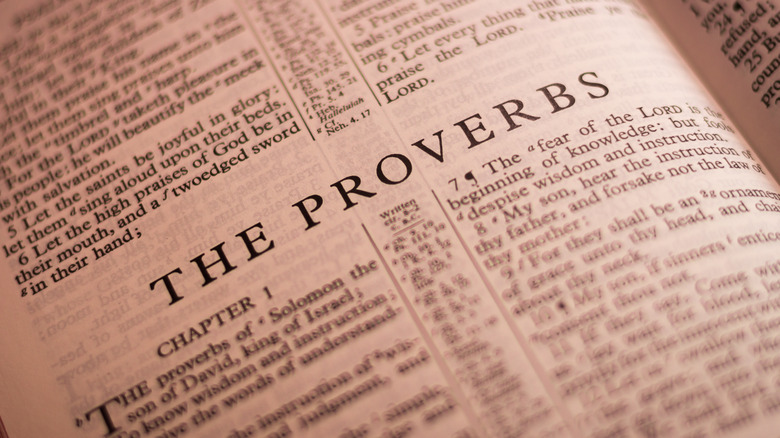A Bible open to Proverbs