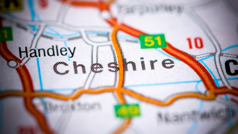 cheshire england on a map