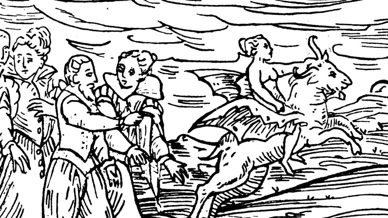 witch satan flying 