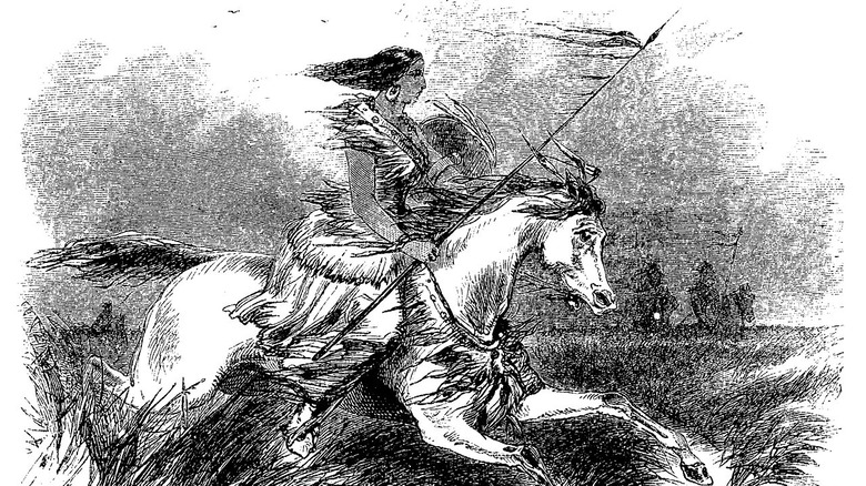 Pine leaf riding horse
