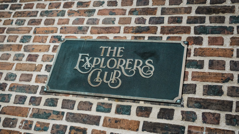 Plaque outside Explorers Club