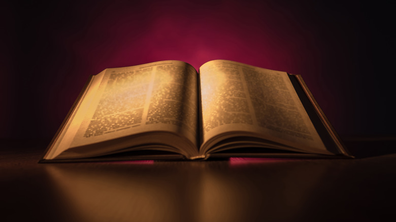 bible on a pedestal