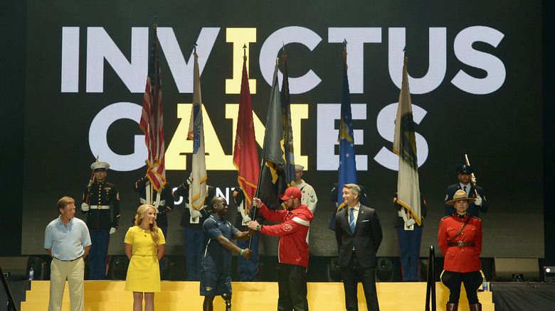 Prince Harry meeting Invictus players