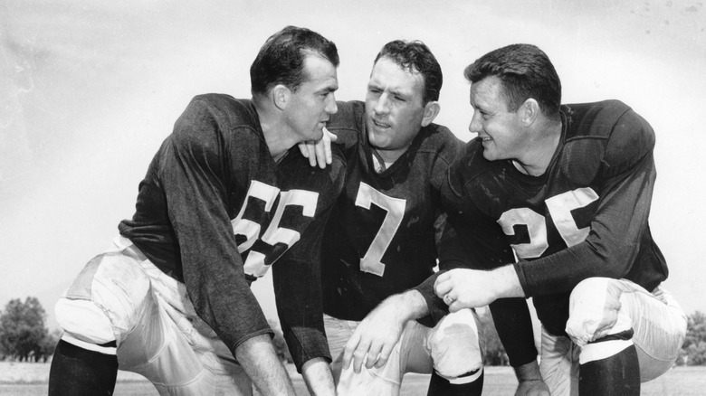 Rams players on field