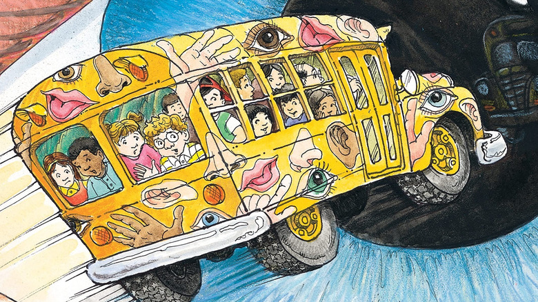 The Magic School Bus going into the human eye in The Magic School Bus Explores the Senses
