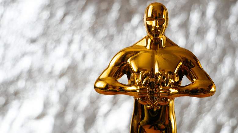 The Academy Award on gray background
