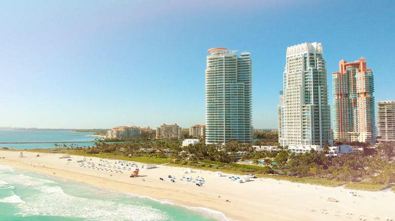 Beach in Miami on sunny day