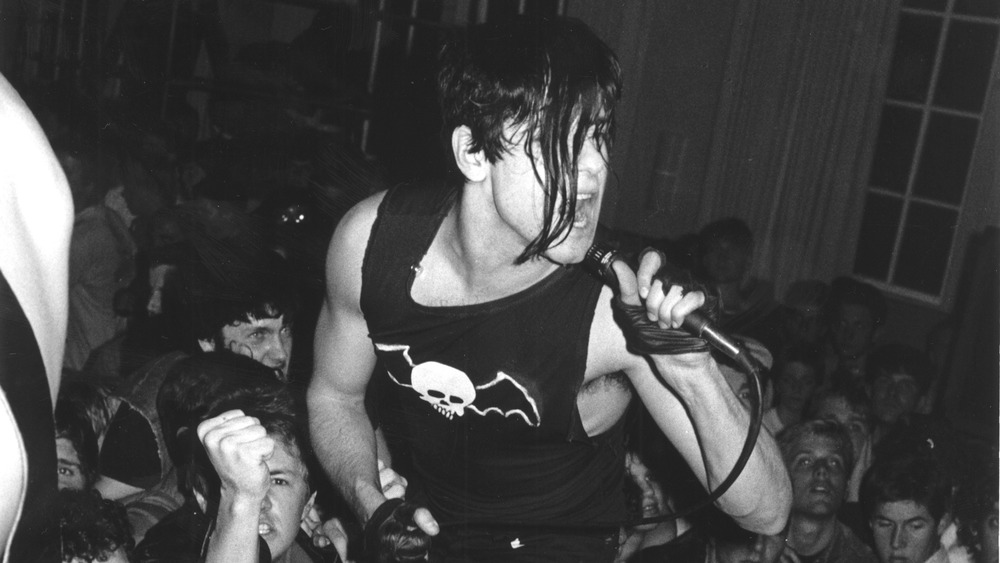 Glenn Danzig on stage at an original Misfits show 