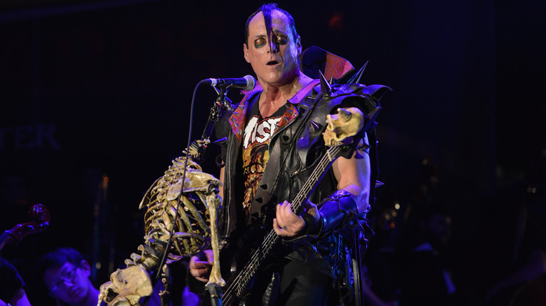 The Misfits Jerry Only playing bass on stage in 2014