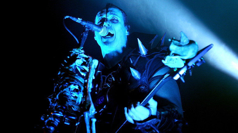 Jerry Only singing on stage with the Misfits