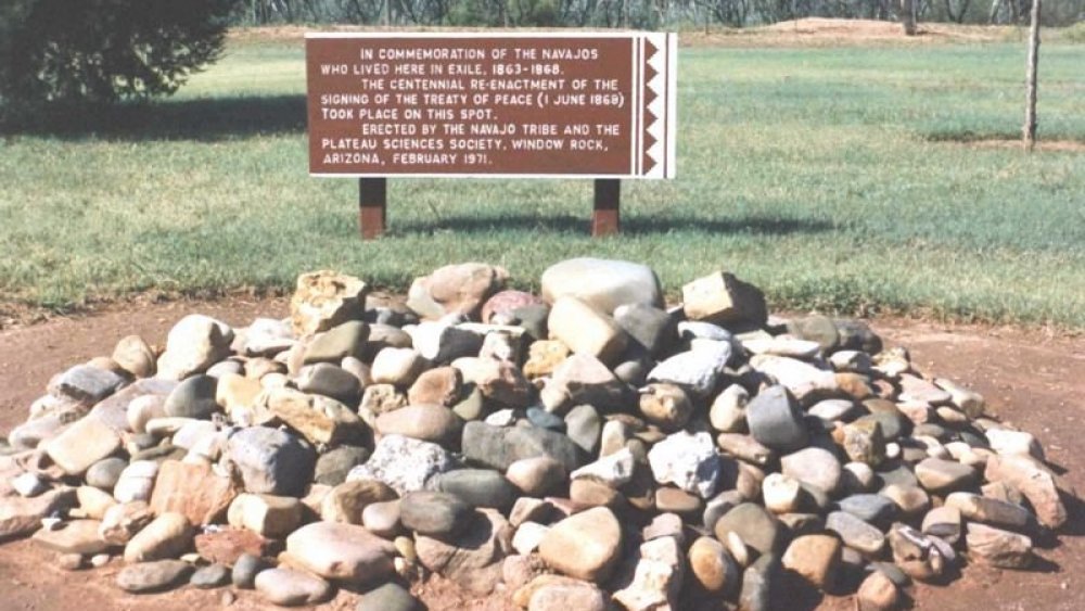 Marker at Bosque Redondo, Fort Sumner