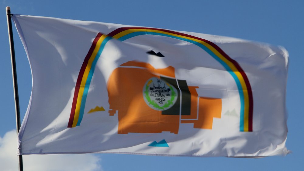 The Navajo Nation flag, adopted on May 21, 1968 by the Navajo Tribal Council