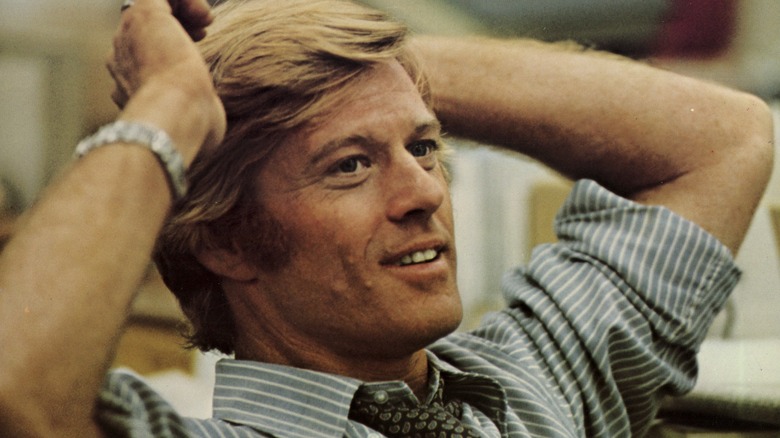 Robert Redford leaning back