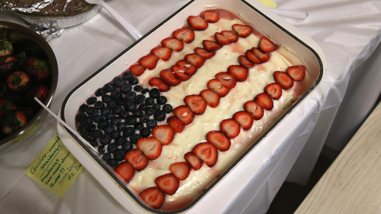 American flag cake