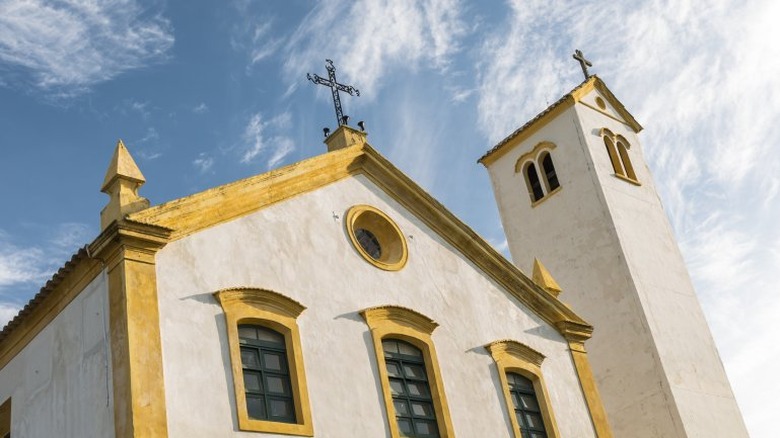 church under blue sky