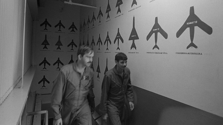 TOPGUN stairwell and pilots