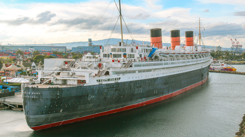 The Queen Mary at Port in Long Beach