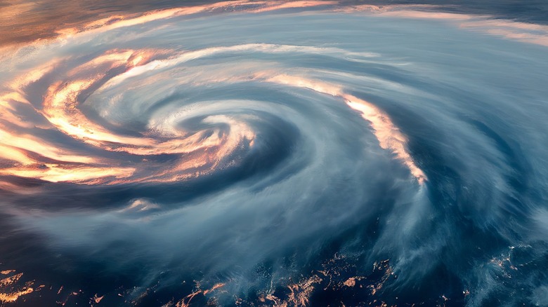 Satellite view of Hurricane Florence over The Atlantic Ocean