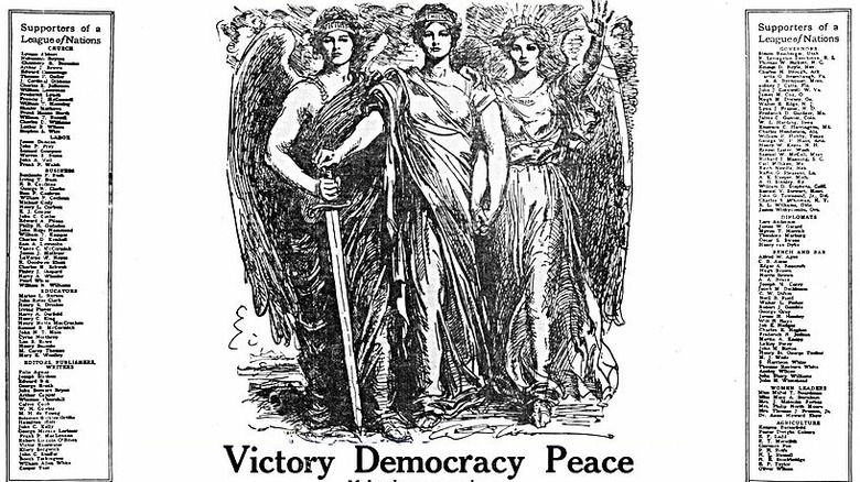 League of Nations newspaper art