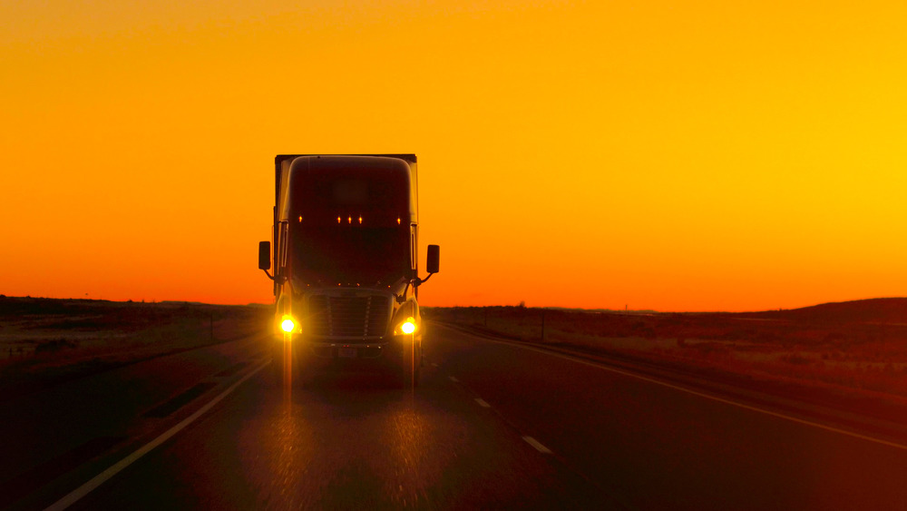 Semi truck on highway