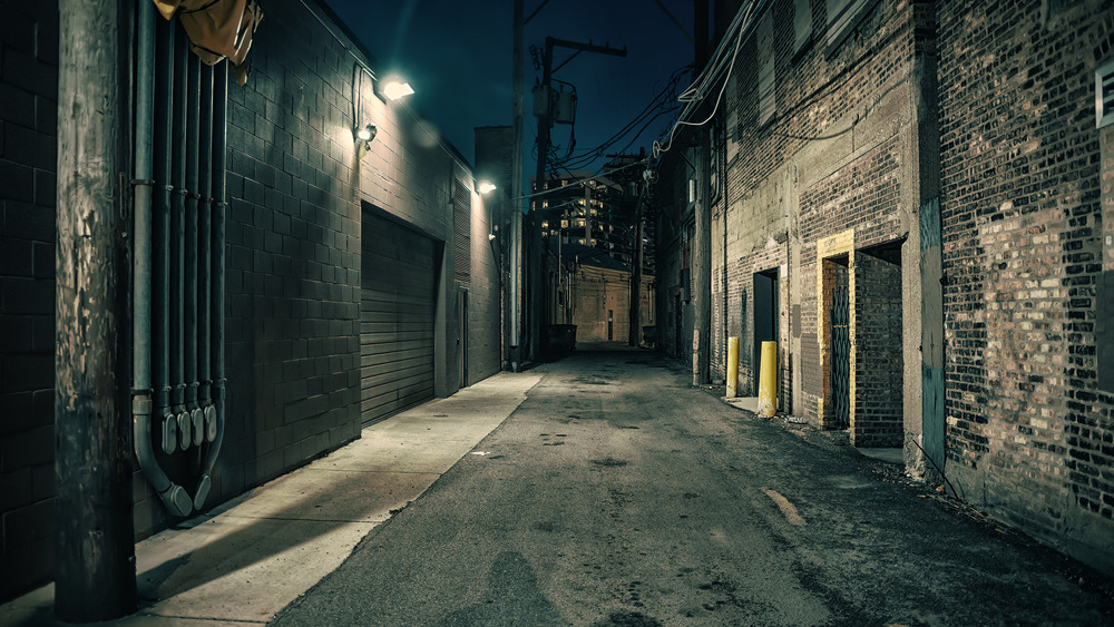 Dark empty street