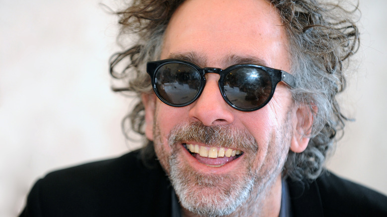 Tim Burton smiling sunglasses