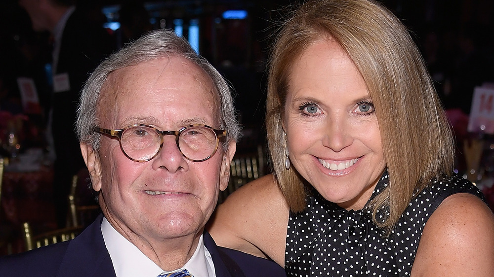 Tom Brokaw and Katie Couric