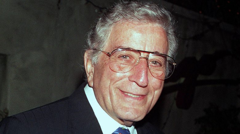 Tony Bennett smiling in glasses