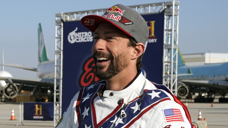 Pastrana dressed like Evel Knievel