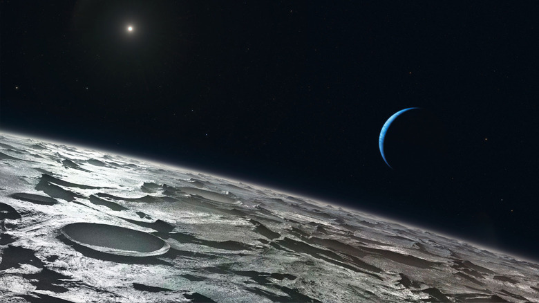 Artist's impression of a view over Triton.