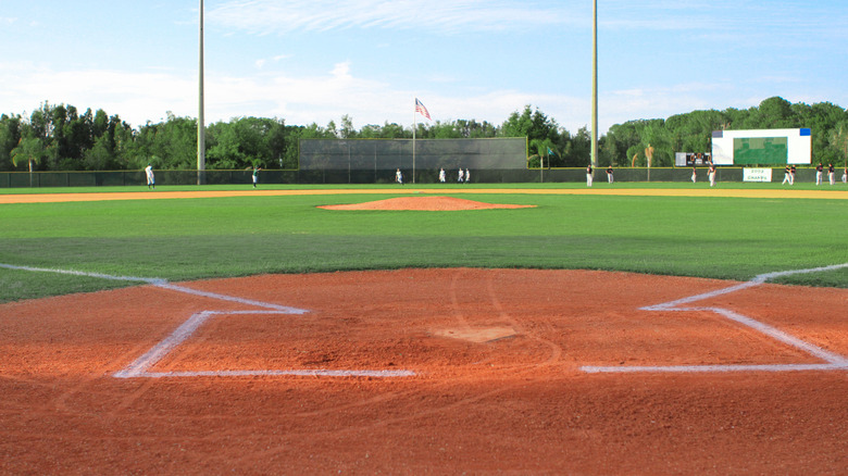 Stock image of baseball field