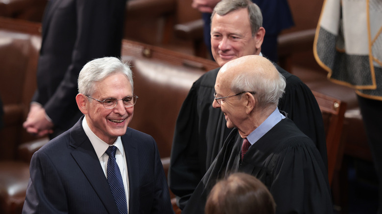 Garland, Breyer, and Roberts smiling