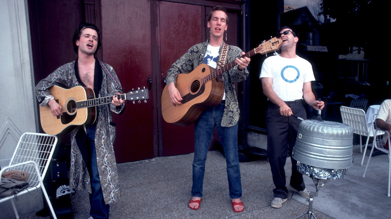 Violent Femmes playing outside back yeard
