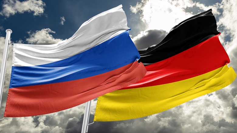 flags waving