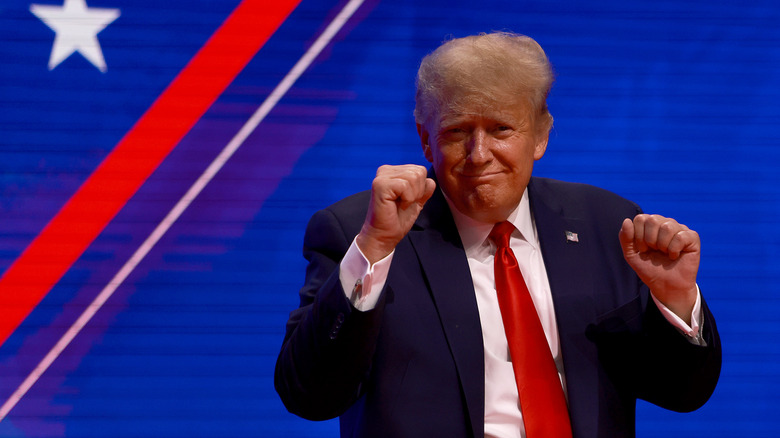 Trump looking glib