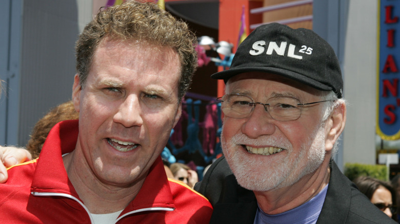 will ferrell posing for photo with his father