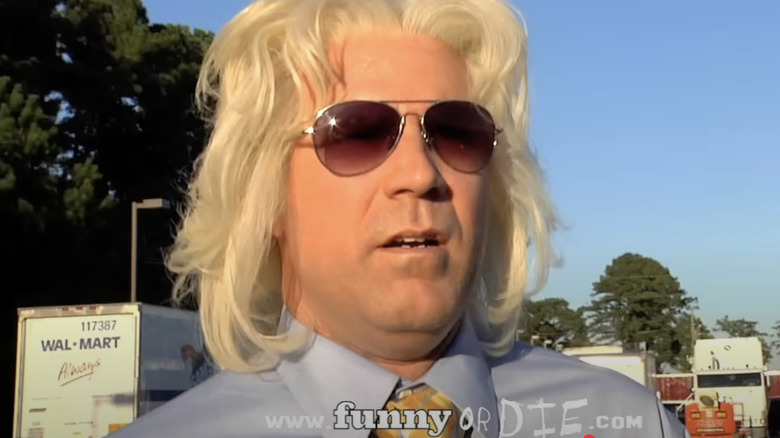 Will Ferrell in blonde wig in Funny or Die short