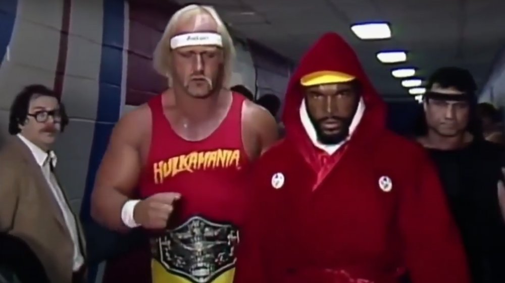 Hulk Hogan and Mr. T at WrestleMania I