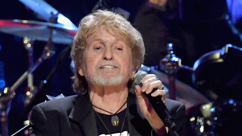 Jon Anderson with microphone